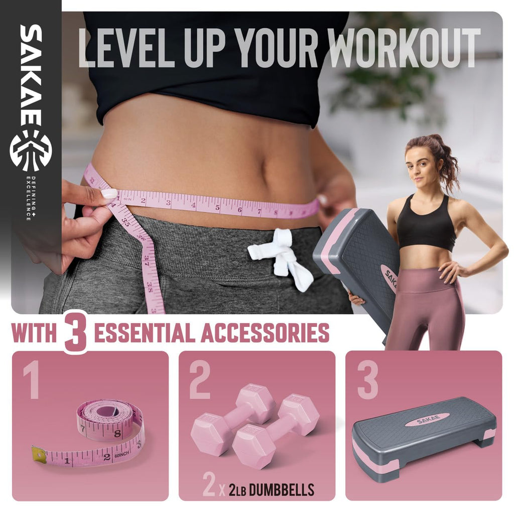 Adjustable Stepper Set with Dumbbells M27808