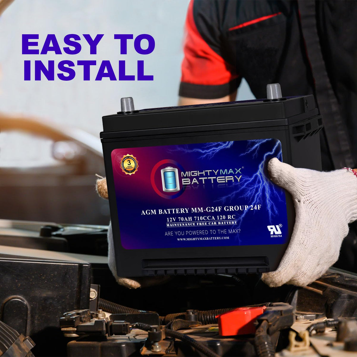 12V 70Ah AGM Replacement Battery V924414