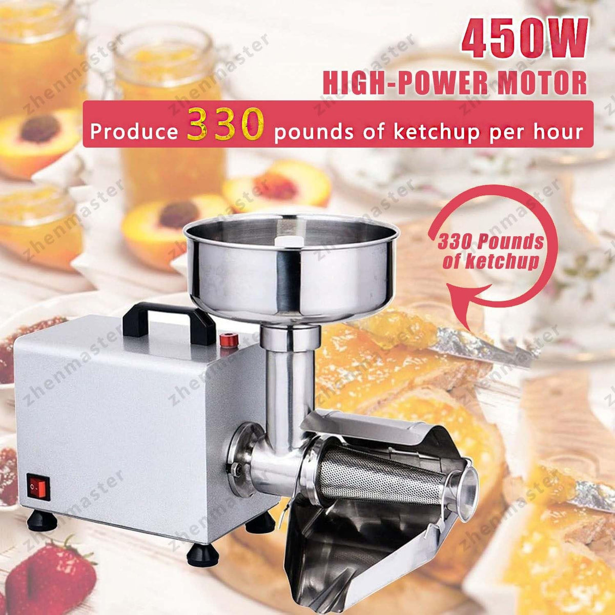 450W Stainless Steel Electric Tomato Strainer Z1748