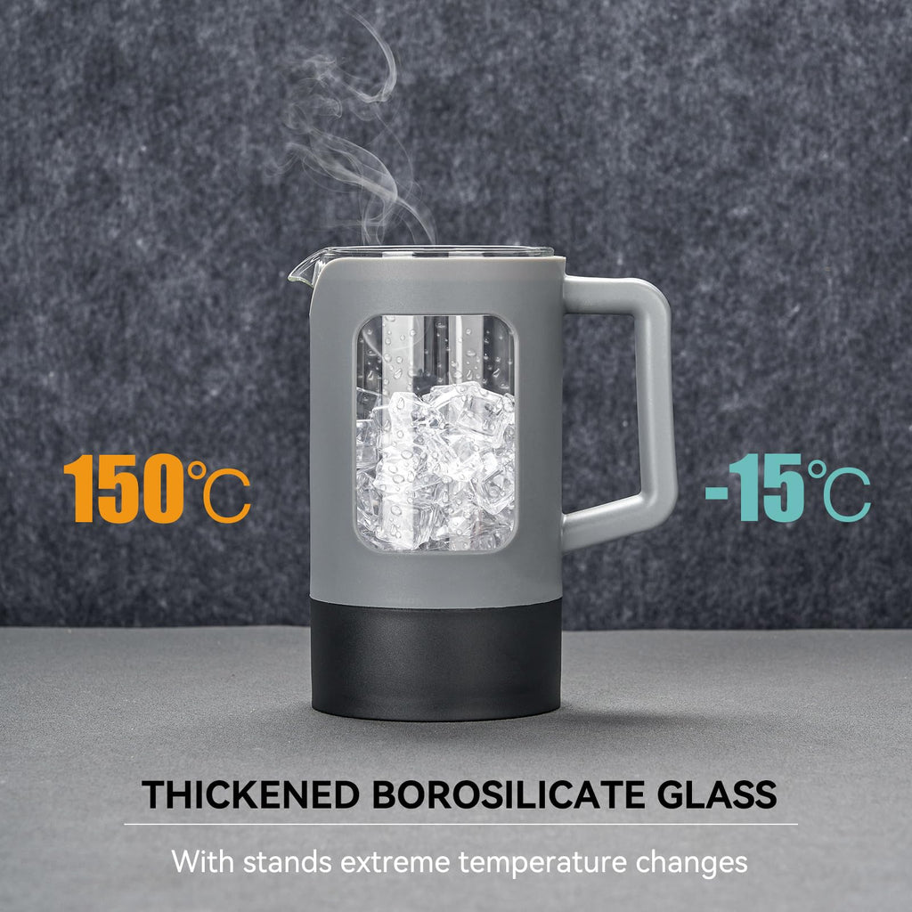 21 oz Heat-resistant Borosilicate Glass French Press Coffee Maker J38059