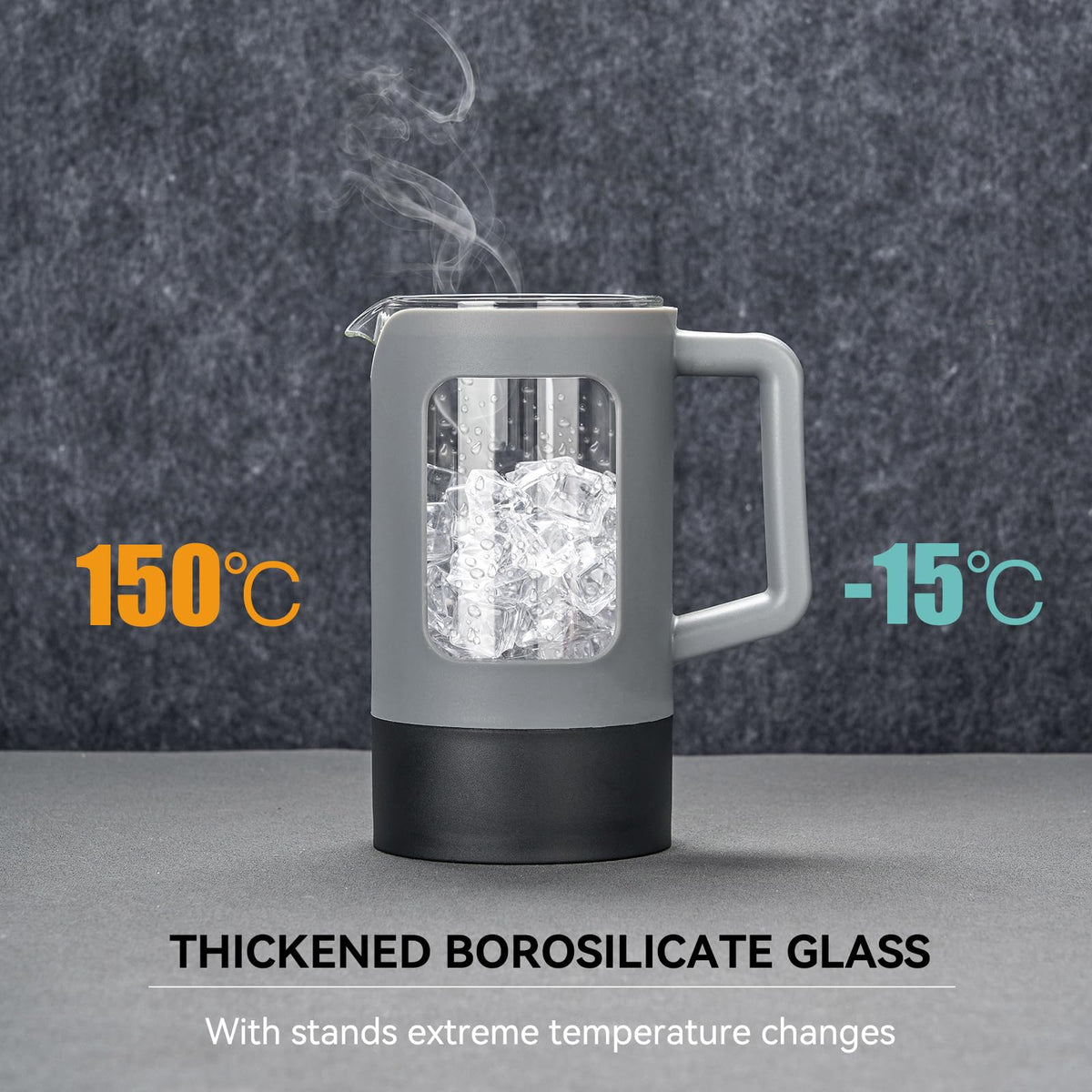 21 oz Heat-resistant Borosilicate Glass French Press Coffee Maker J38059