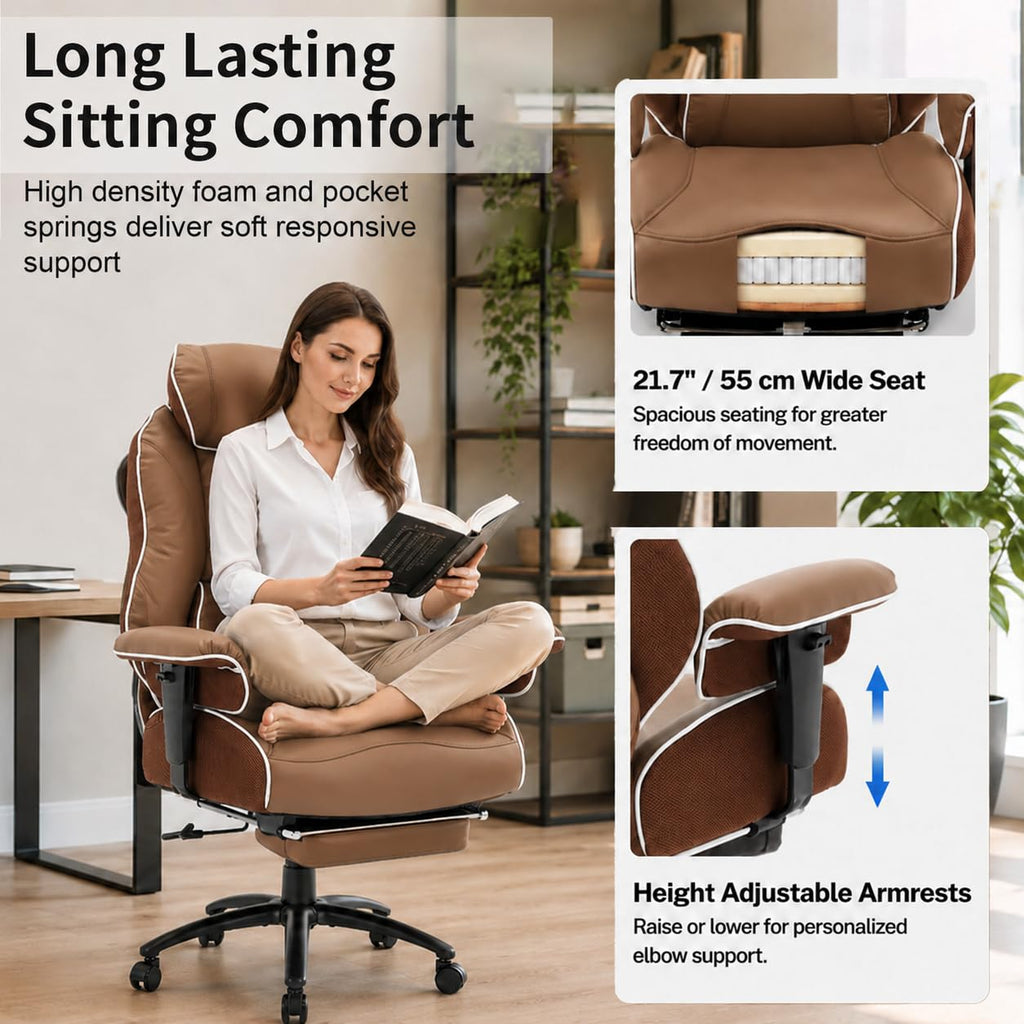 Big and Tall Office Chair with Lumbar Support W19272
