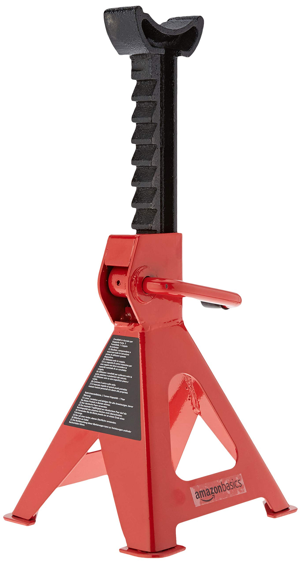 2 Ton Low Profile Floor Jack + 3 Ton Jack Stands, Black and Red M373
