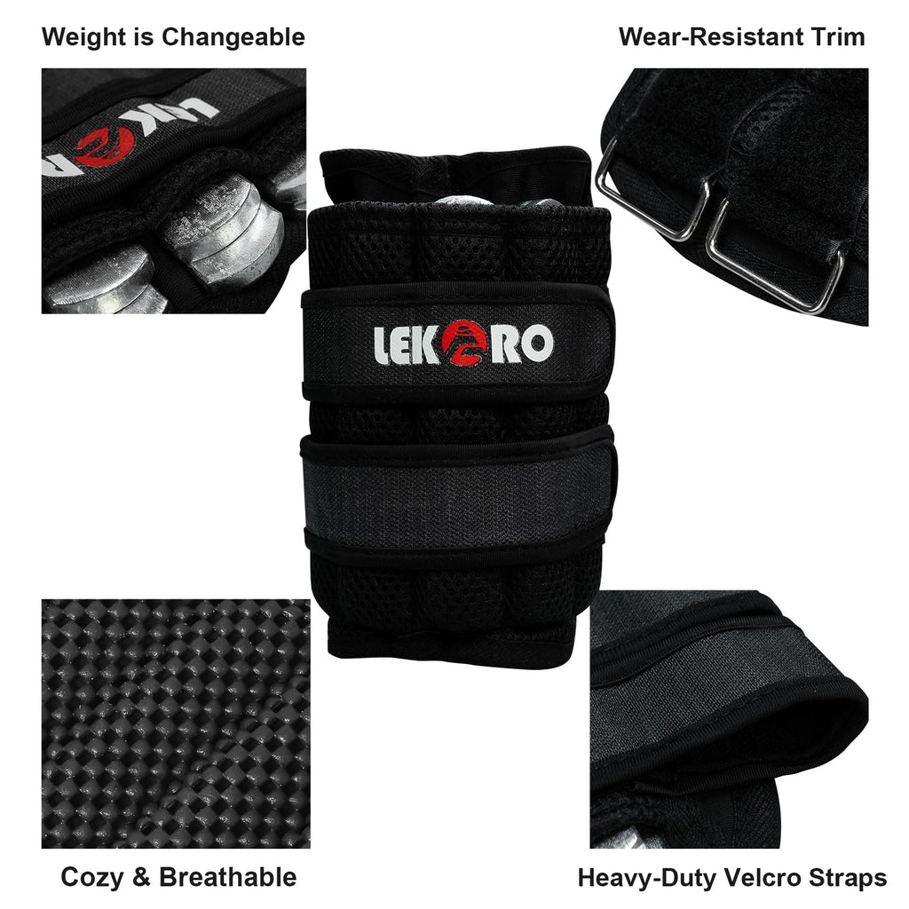 Ankle Weights Wrist Weights, 1 Pair Adjustable Removable Steel P315083