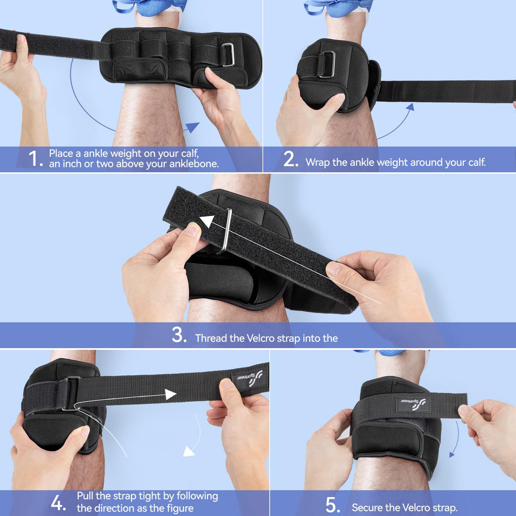 Adjustable Ankle Weights with Removable Weights A475
