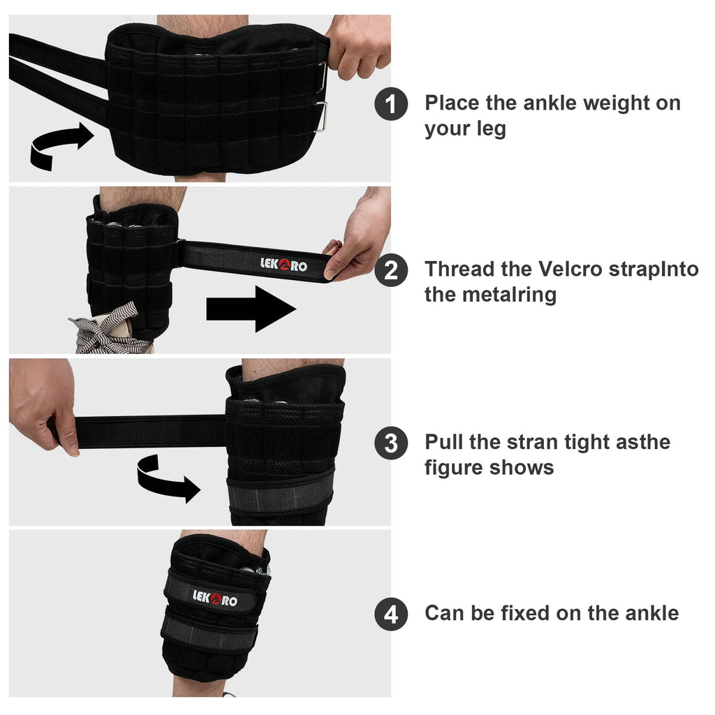 Ankle Weights Wrist Weights, 1 Pair Adjustable Removable Steel P315083