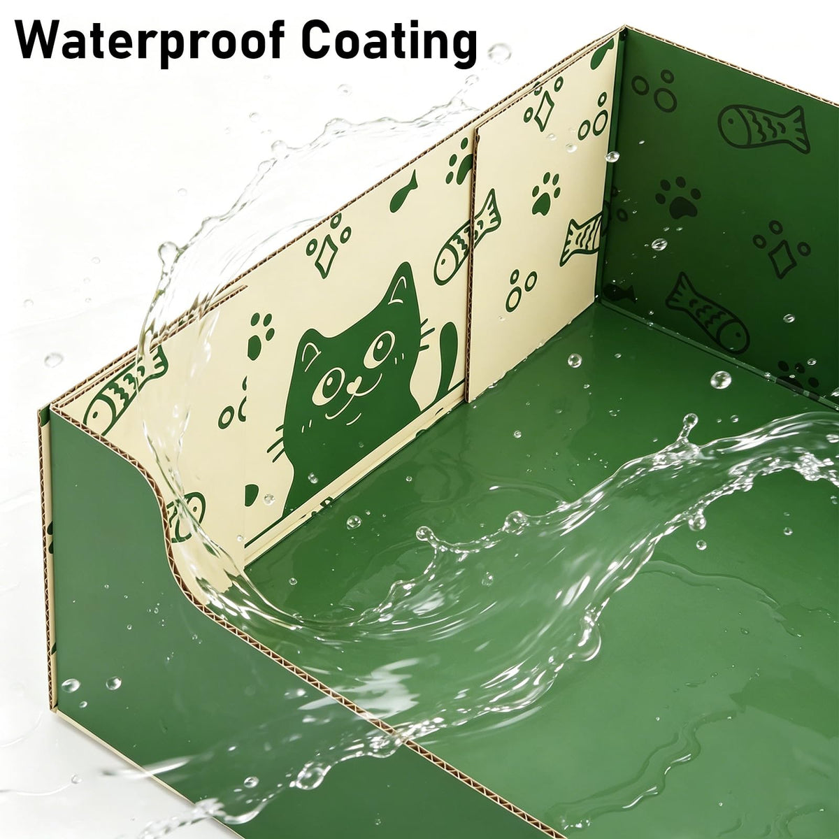 8 Pcs Disposable Cat Litter Box with Scoop I72016