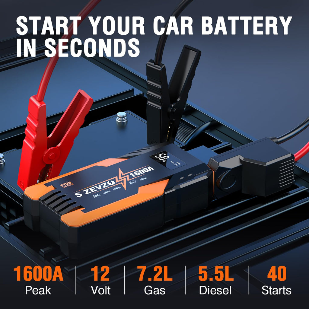 1600A Peak Portable Jump Starter J3474
