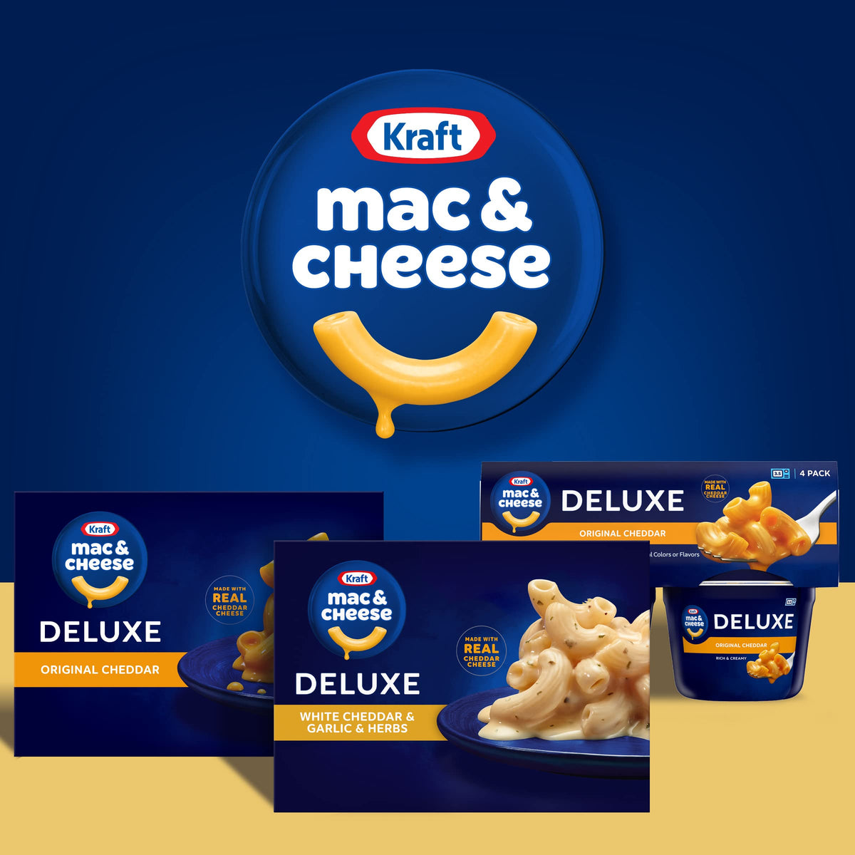 White Cheddar and Garlic and Herbs Mac and Cheese 11.9 oz Pack of 4 T3308