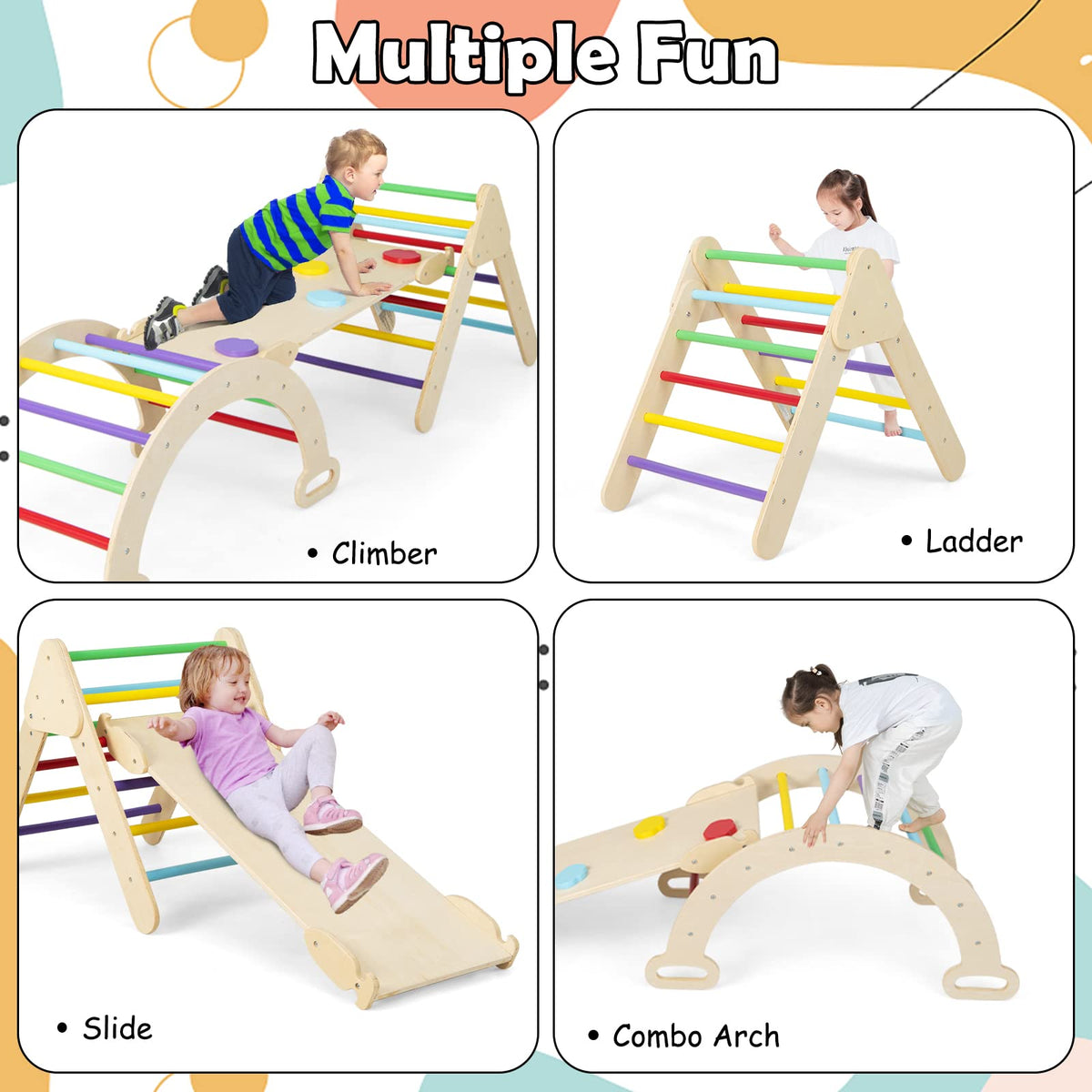 7 in 1 Foldable Wood Climbing Toys I788