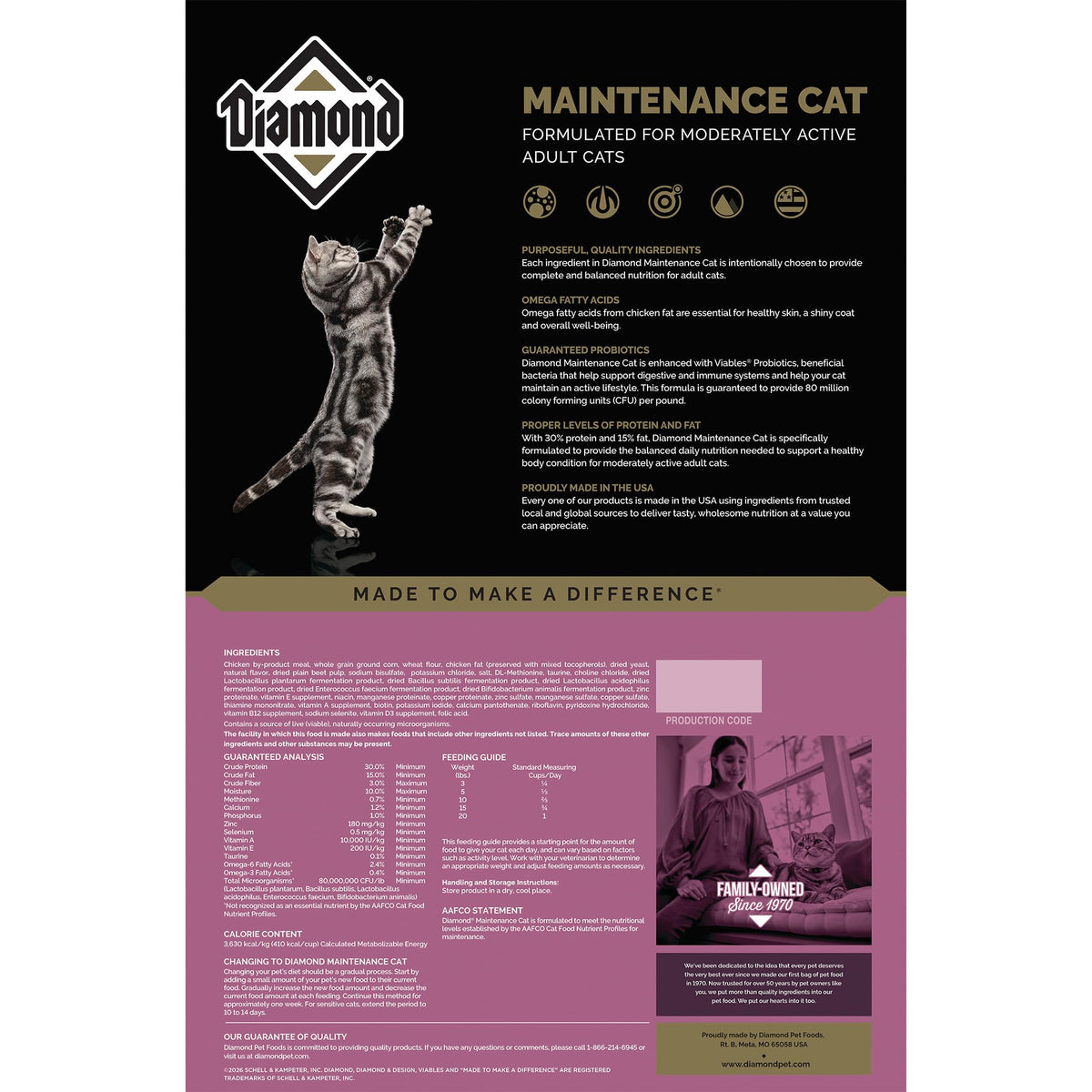 Adult Dry Cat Food Chicken Protein 40lb Z383613