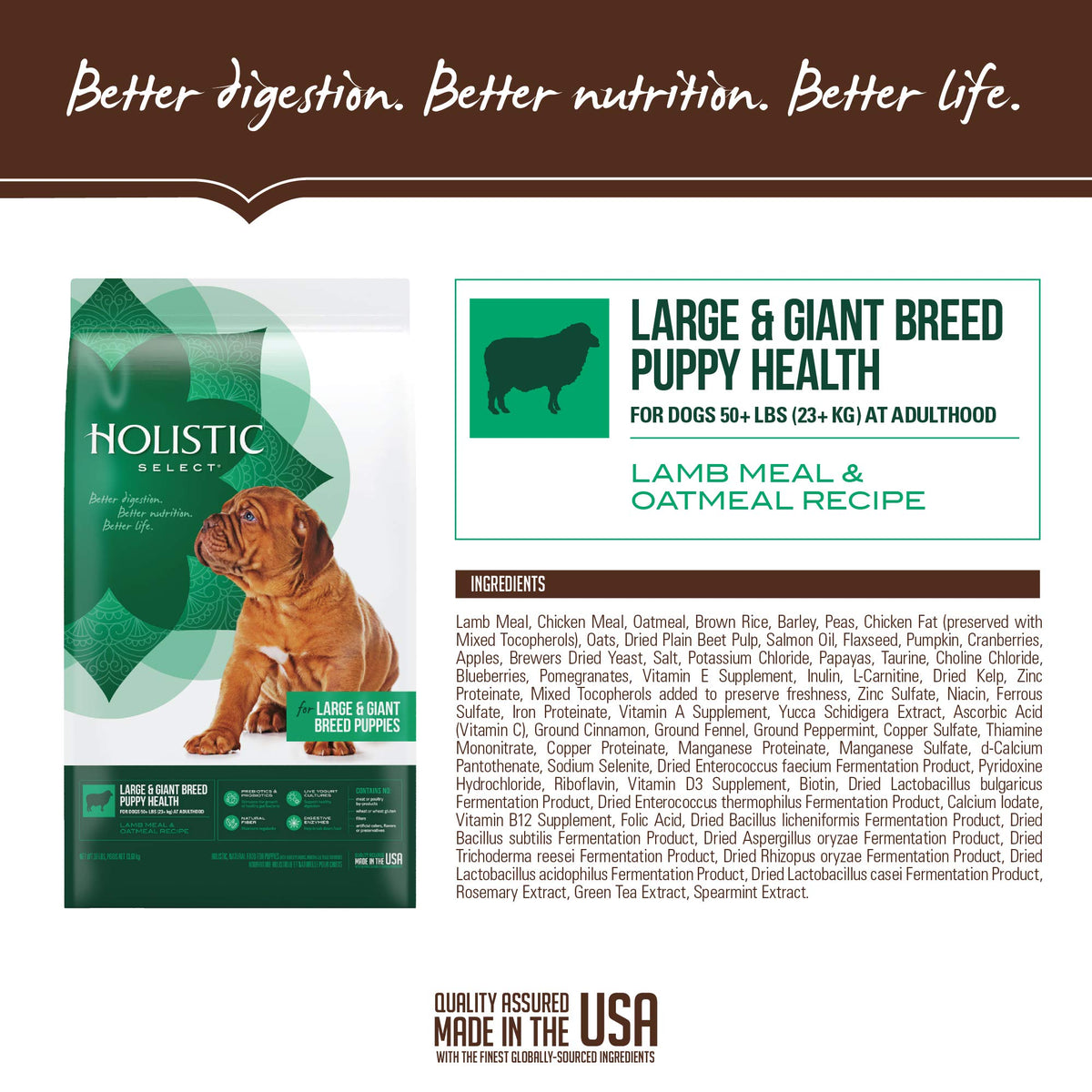 Natural Dry Dog Food Large Breed Puppy 30-Pound Bag M9127