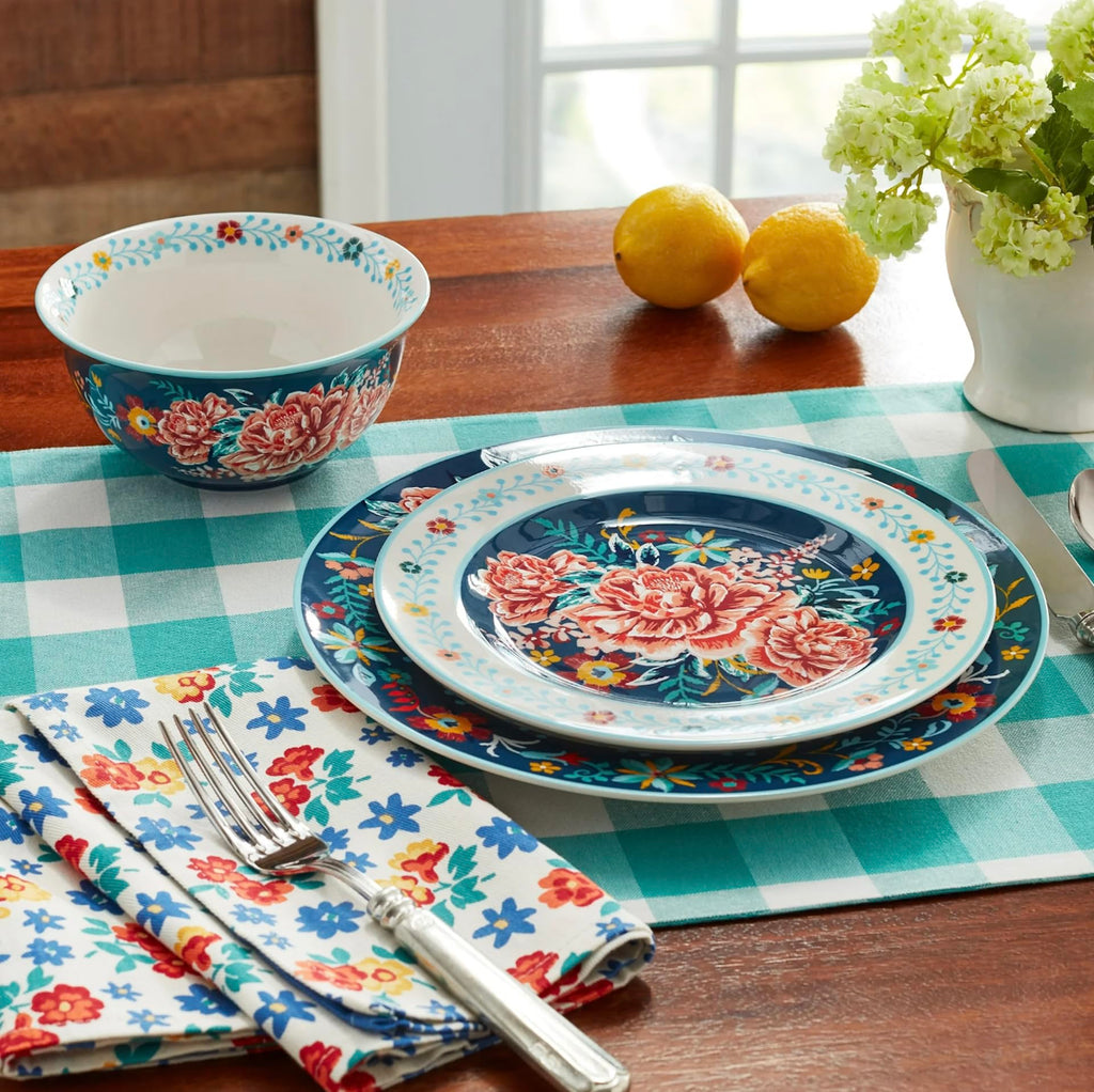 12-Piece Floral Stoneware Dinnerware Set B5172