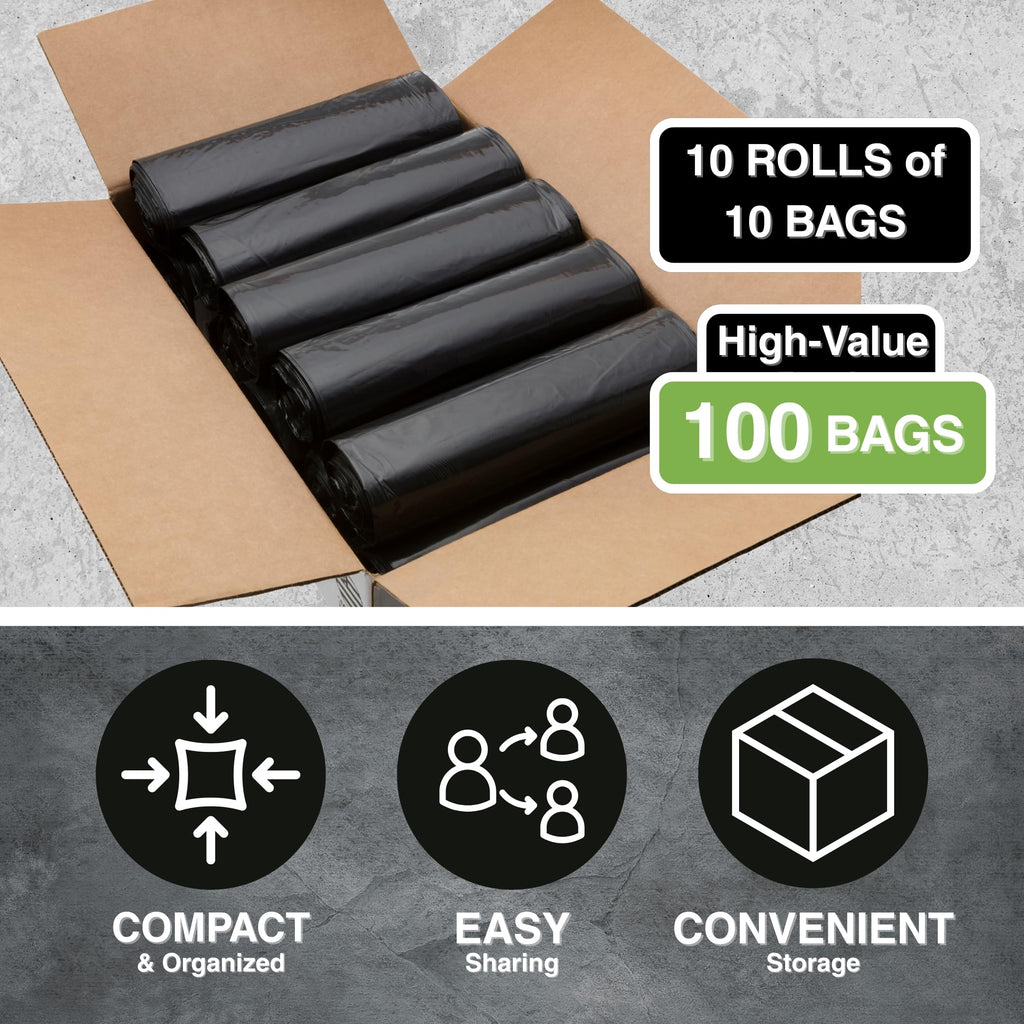 45 Gallon Black 1.5 Mil Trash Bags 100 Count X5269