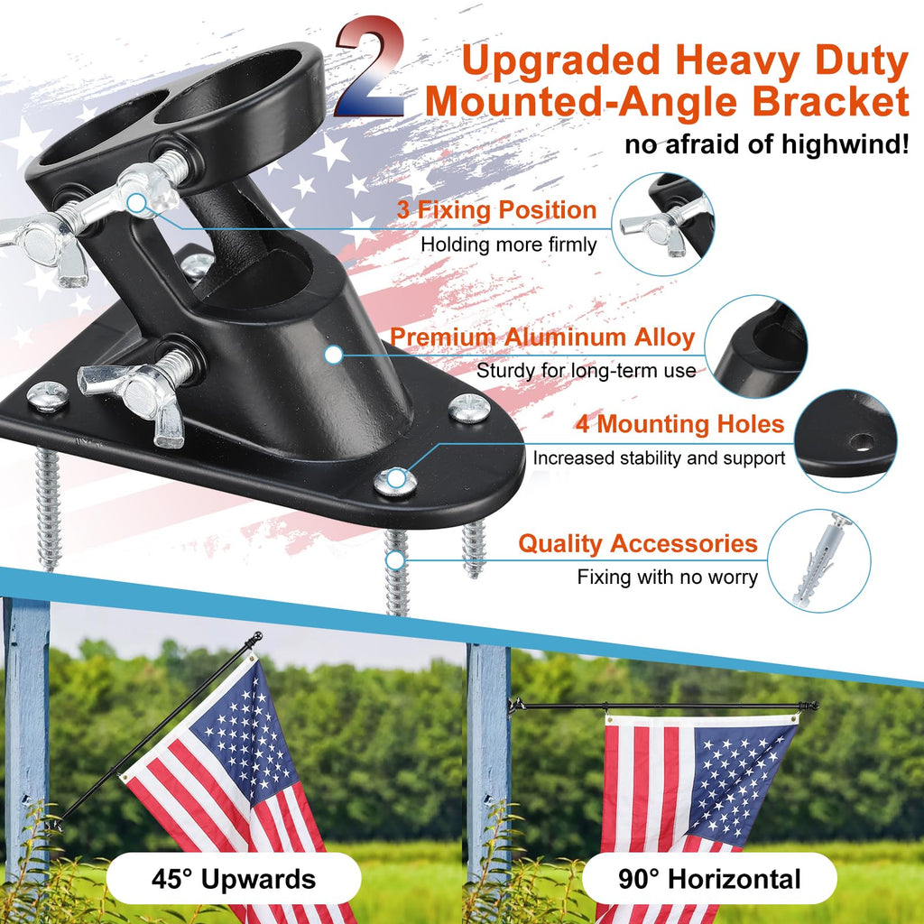 5ft Tangle-Free Stainless Steel Flag Pole Kit C1151