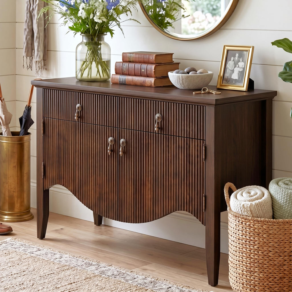 40" Fluted Buffet Cabinet with Drawer N124