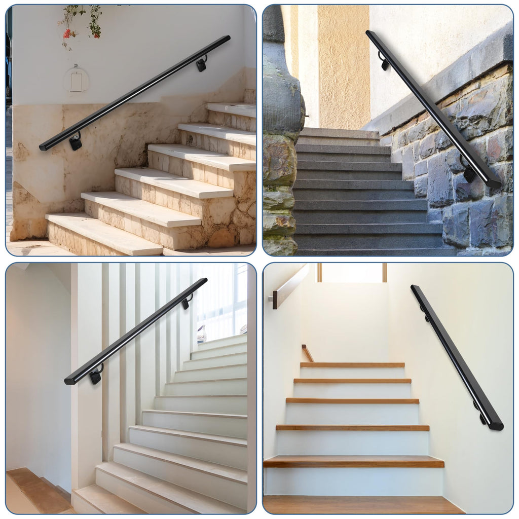 Black Metal Stair Handrail 5ft A18821
