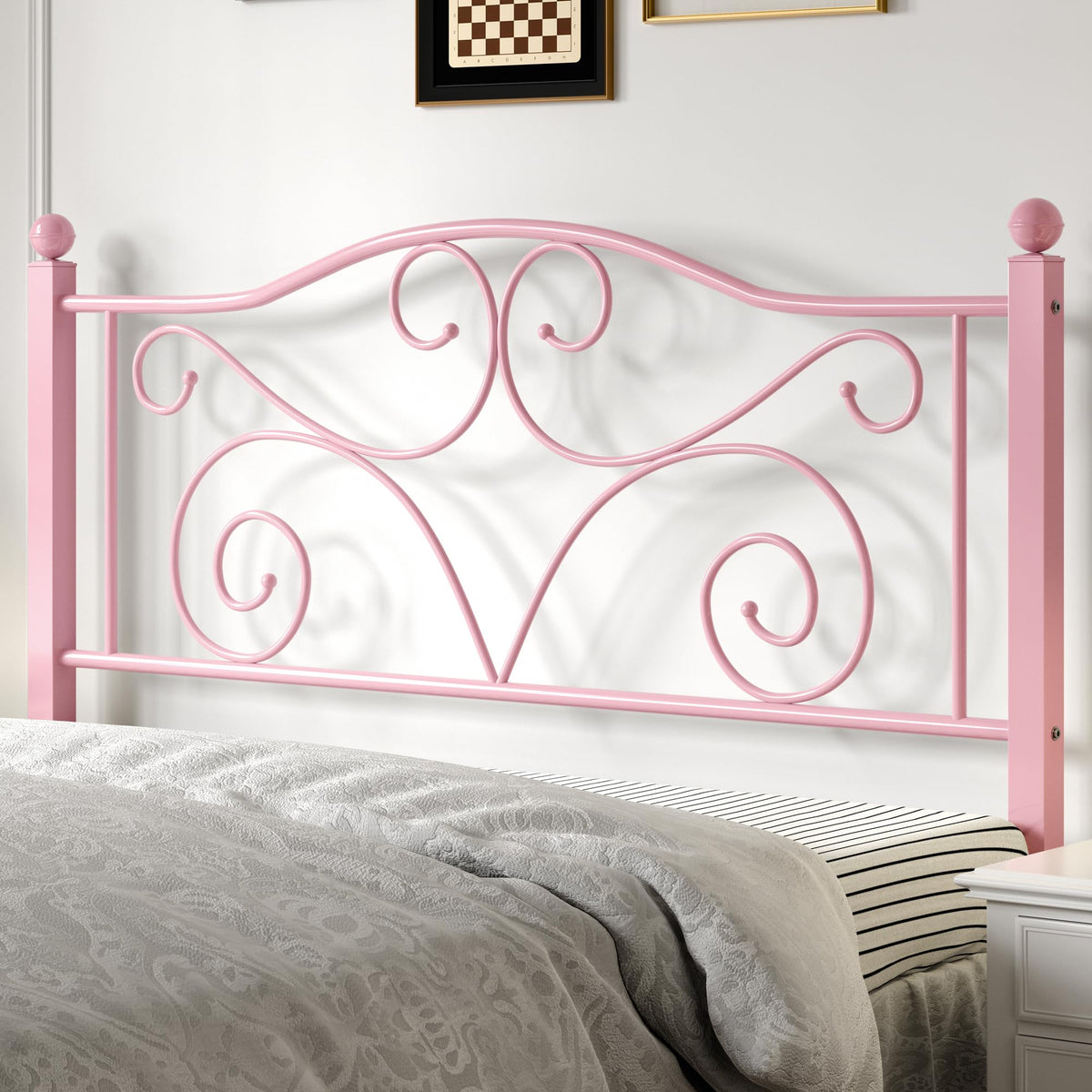 Full Size Metal Bed Frame with Headboard and Footboard C626