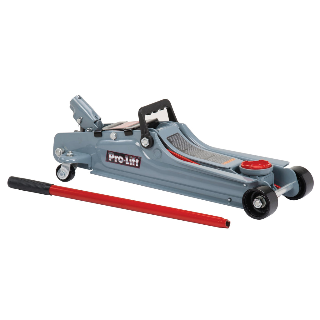 2 Ton Low Profile Floor Jack + 3 Ton Jack Stands, Black and Red M373