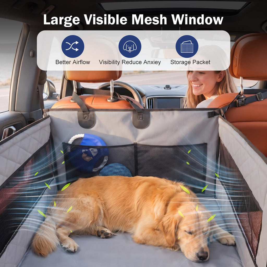 Waterproof Dog Car Seat with Storage Pocket L493