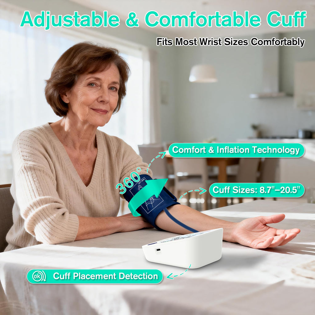Upper Arm Blood Pressure Monitor with Large LCD Display and Wide Cuff L411419