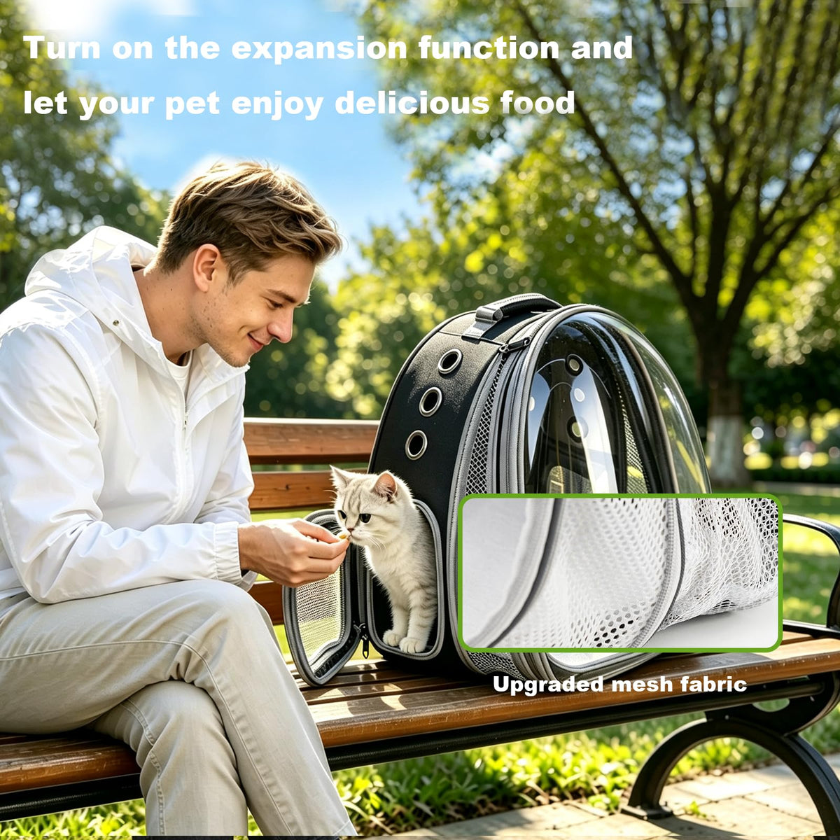 Expandable Pet Backpack Cats Dogs Carrier Bag Y9245