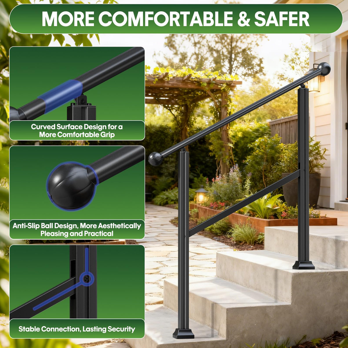 Adjustable Outdoor Stair Railing C47565