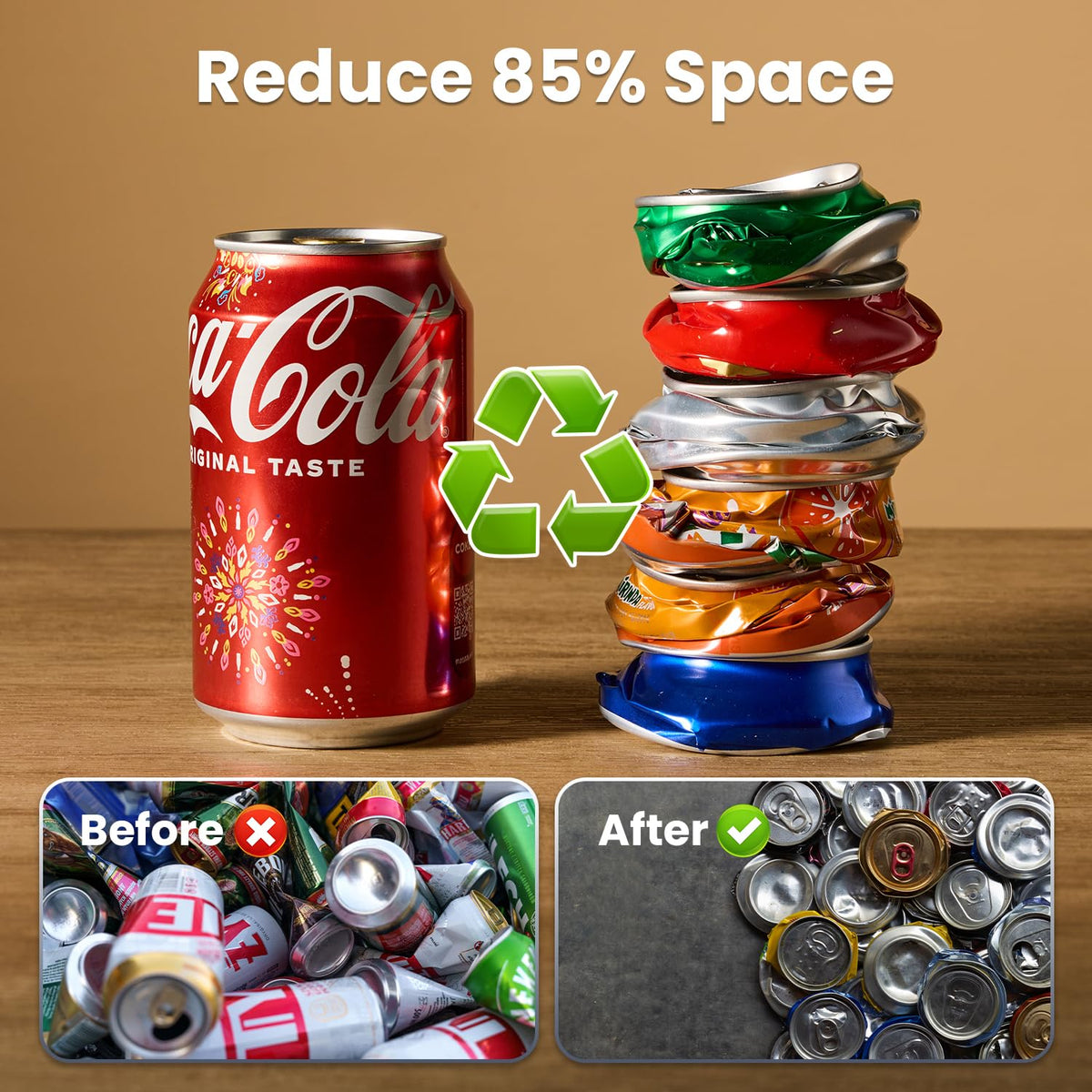 Wall Mounted Can Crusher for 8-16oz Aluminum Cans O5556