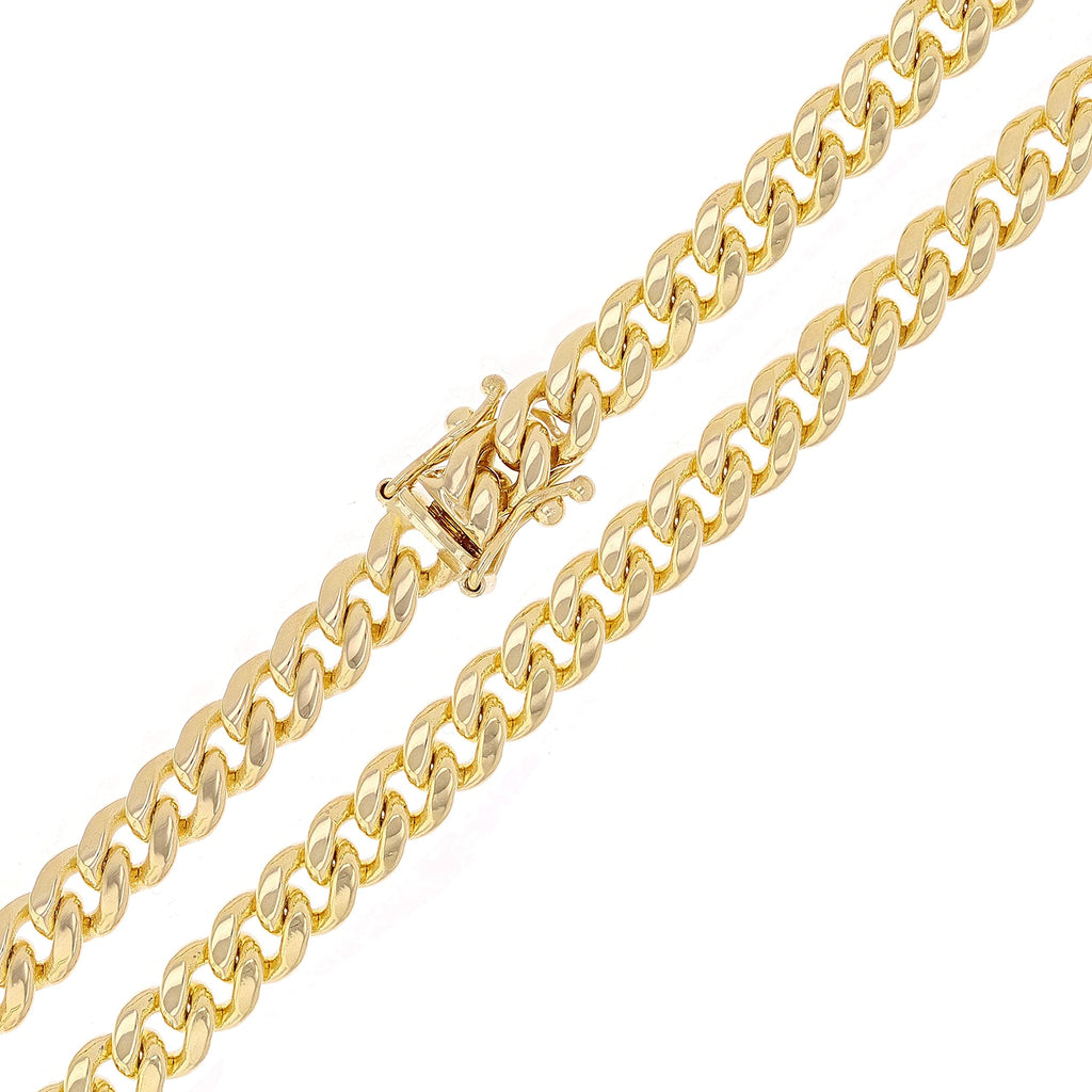 14k Yellow Gold Cuban Curb Link Chain H502