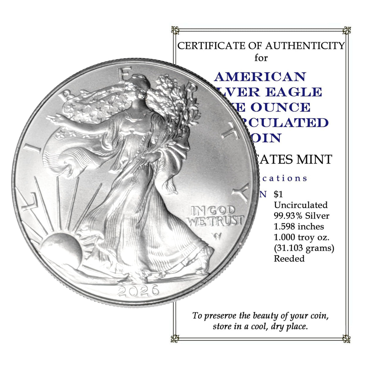 1 oz Silver Eagle Uncirculated X390