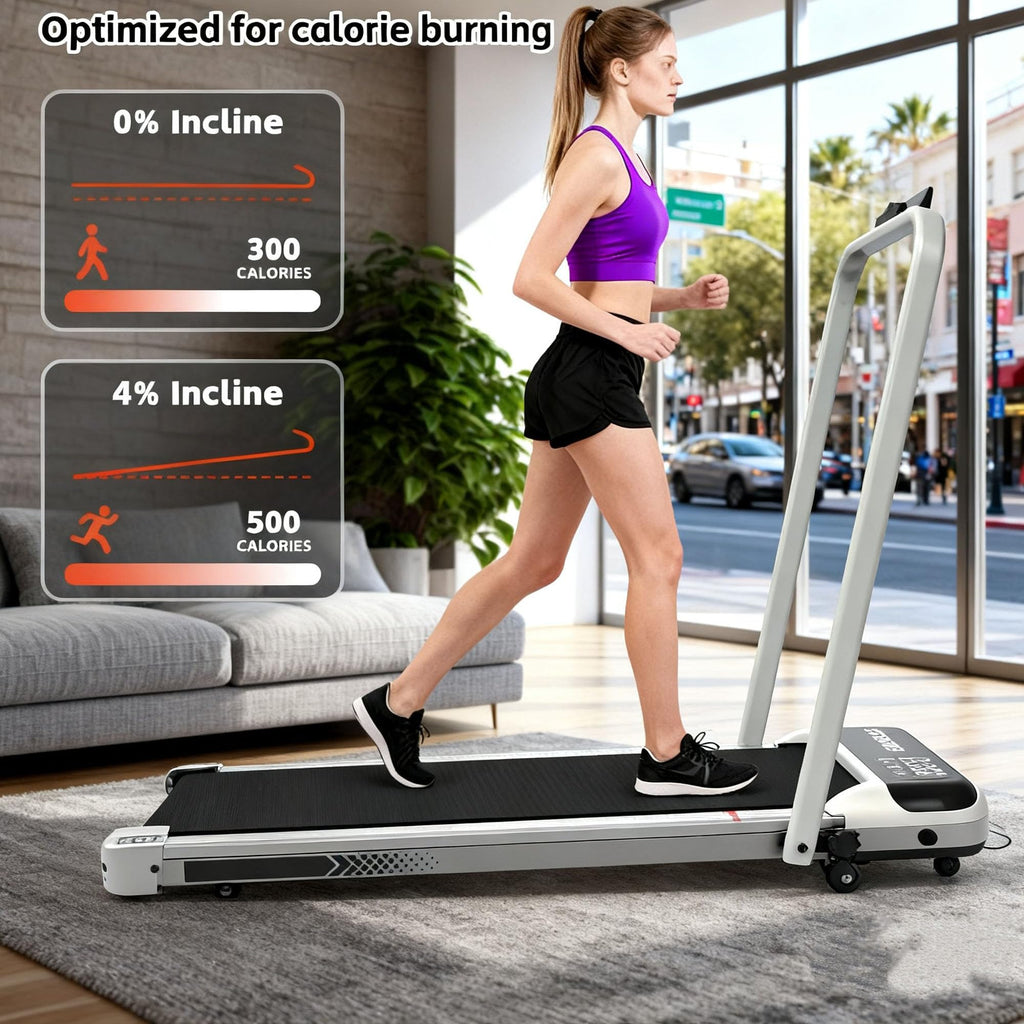 3 in 1 Compact Under Desk Treadmill with Handle Bar W483833
