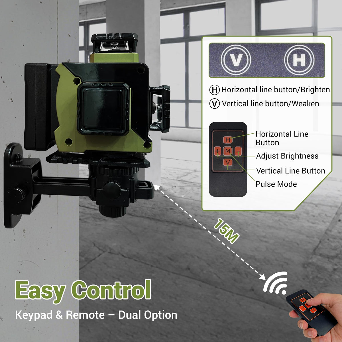 360 Self Leveling Green Laser Level with Magnetic Stand E454319
