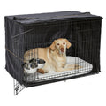 42-inch Double Door Dog Crate with Pet Bed, 2 Bowls and Privacy Cover E290