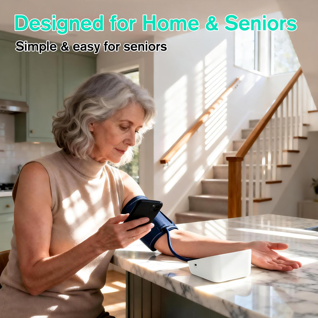 Upper Arm Blood Pressure Monitor with Large LCD Display and Wide Cuff L411419