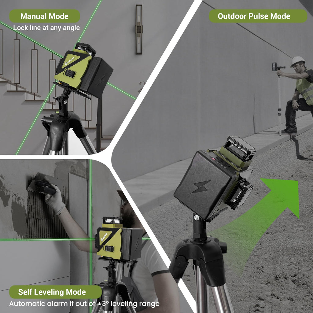 360 Self Leveling Green Laser Level with Magnetic Stand E454319