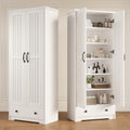 70" Tall Wood Storage Cabinet with 6 Adjustable Shelves P21983