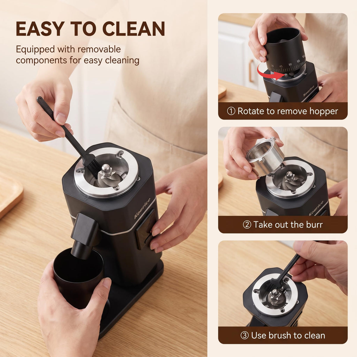 Electric Burr Coffee Grinder with 75 Settings M125