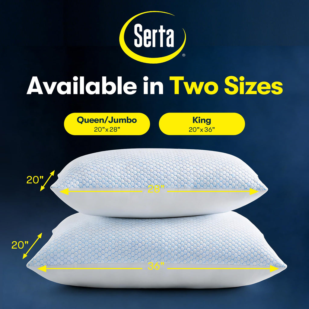 Queen Size Set of 2 Cooling Bed Pillows N409030