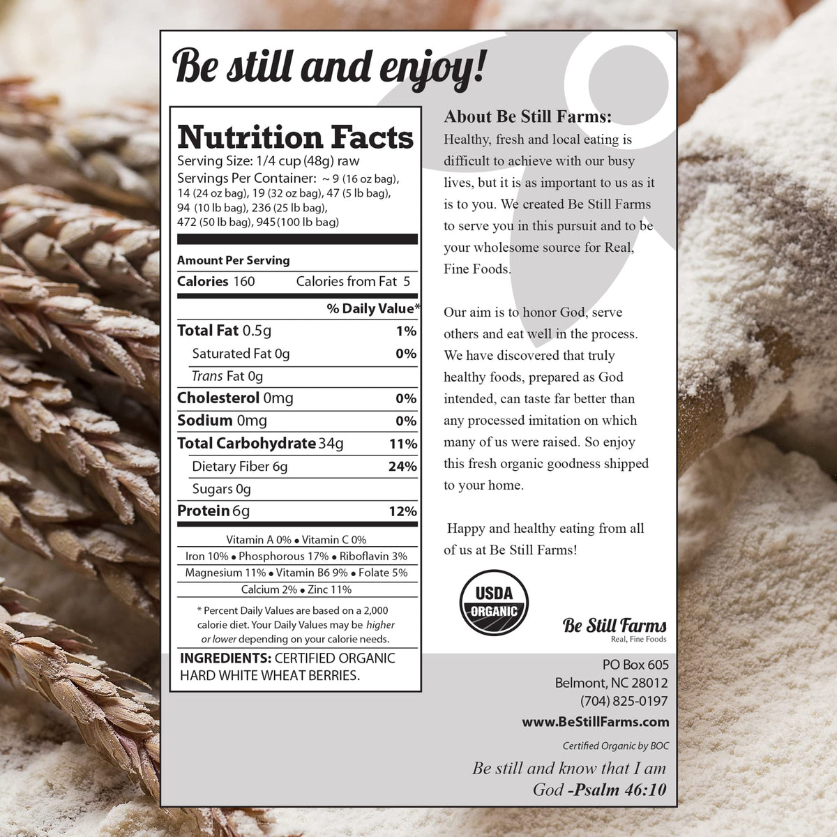 Organic Hard White Wheat Berries 5.8 lb T901