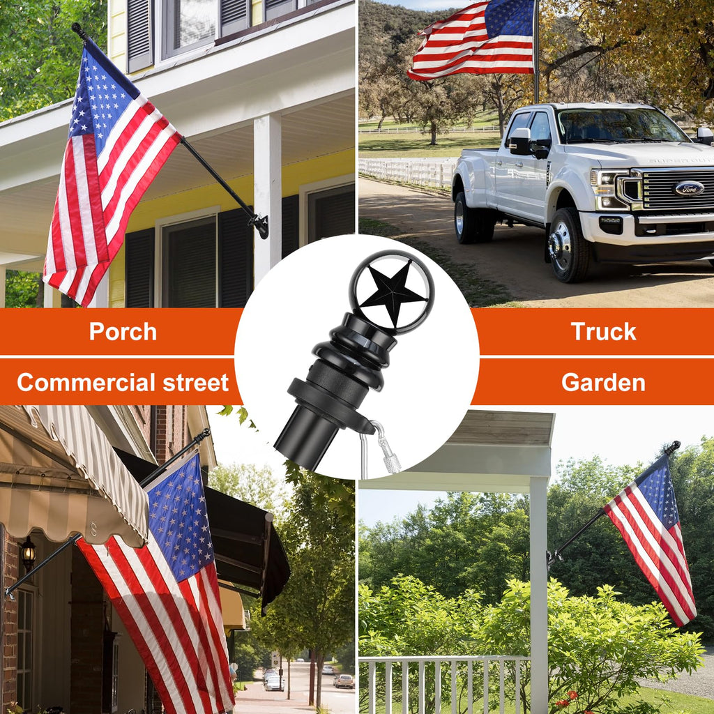 5ft Tangle-Free Stainless Steel Flag Pole Kit C1151
