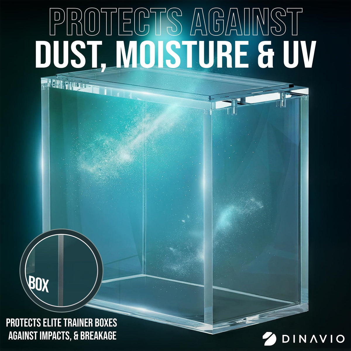 Acrylic Display Case Stackable 8mm 5mm Ultra Thick with Magnets I84474