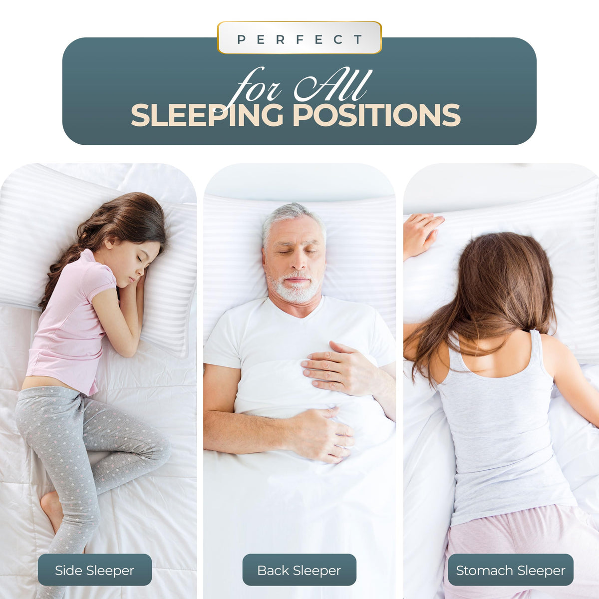 Queen Size Set of 2 Bed Pillows I9098