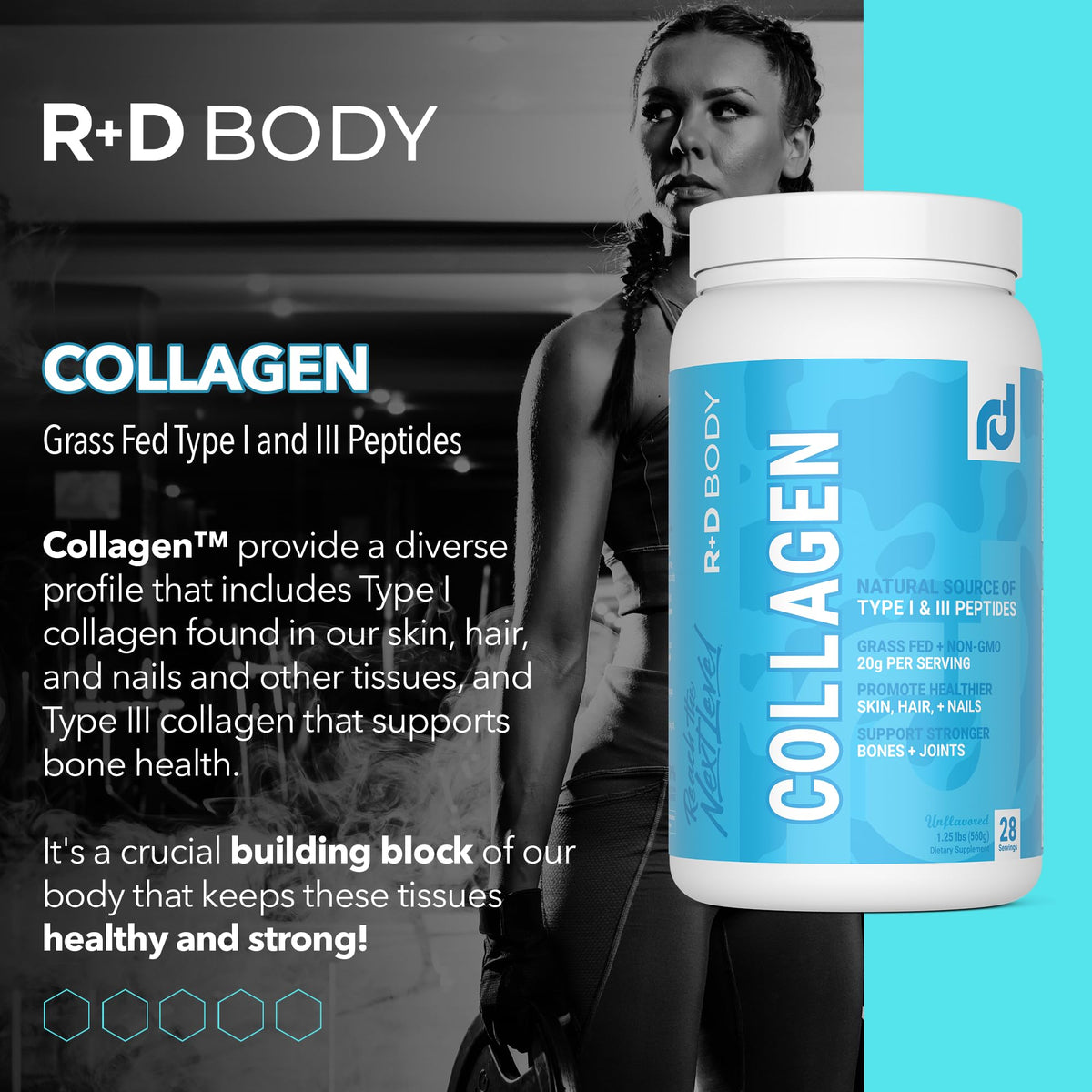 Hydrolyzed Collagen Peptides Powder Type I & III Unflavored 28 Servings N54584