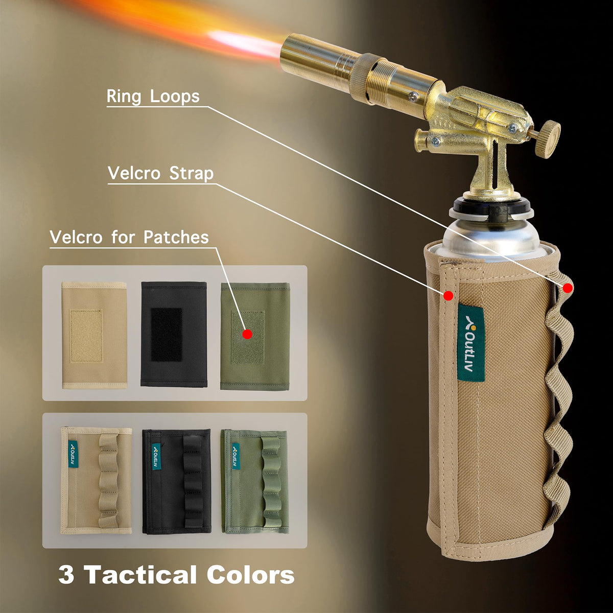 Tactical Outdoor Protective Canister Sleeve for 8oz Butane Fuel Canisters Pack of 12 Woodland Green Z442
