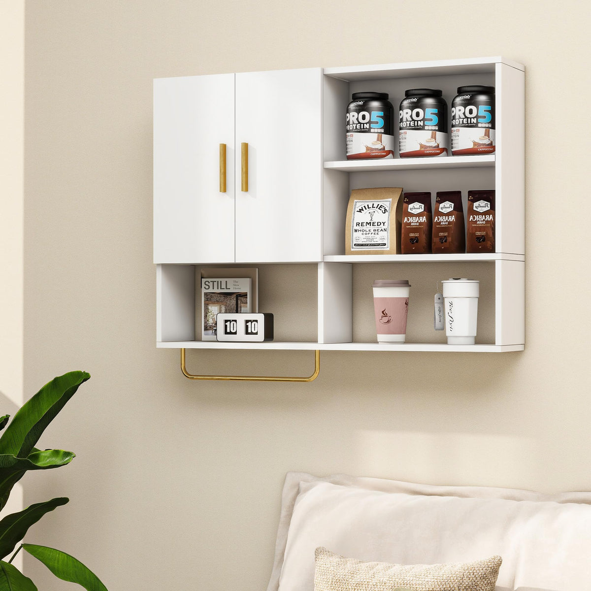 Wood Wall Mounted Bathroom Cabinet O139325