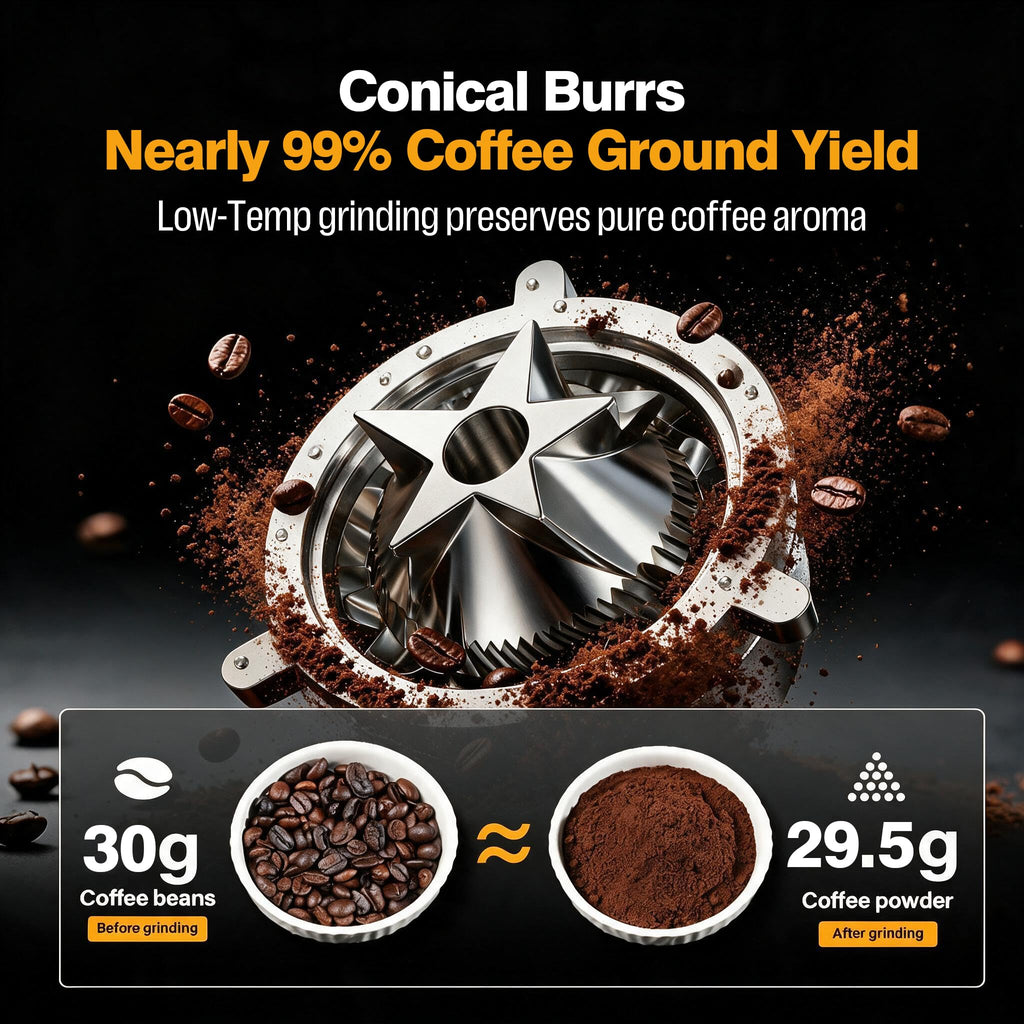 Electric Burr Coffee Grinder with 75 Settings M125