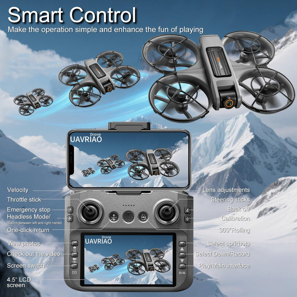 4.5-inch HD Screen Remote Control Drone with 2K Dual Cameras J511565