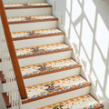Fall Pumpkin Maple Leaves Non Slip Carpet Stair Treads 4 Pack 8"x30" K8571