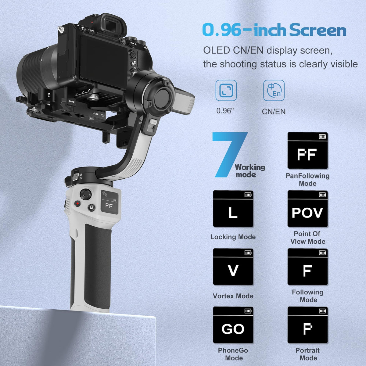 Lightweight 3-Axis Camera Gimbal Stabilizer N820882