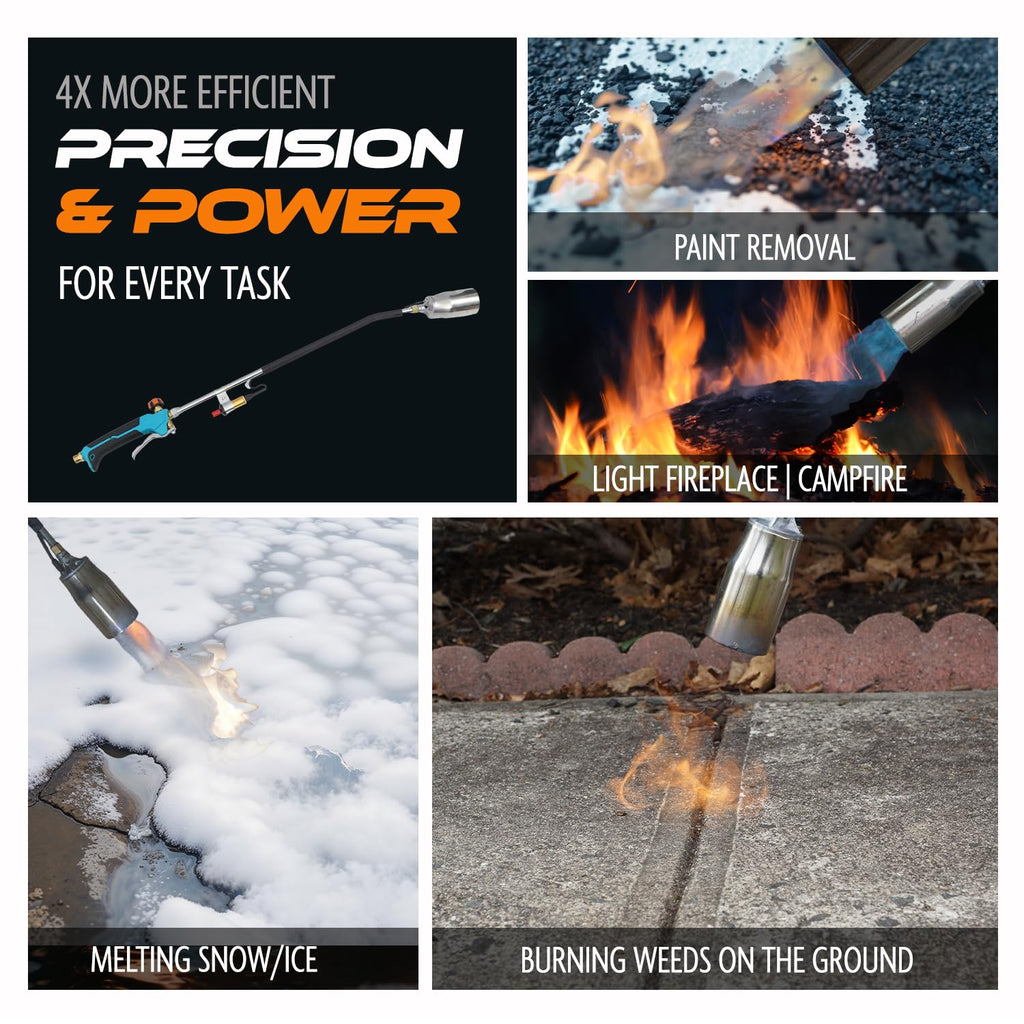 Propane Torch Weed Burner with 13 ft Hose, Adjustable 2,200,000 BTU Self Igniting A830360
